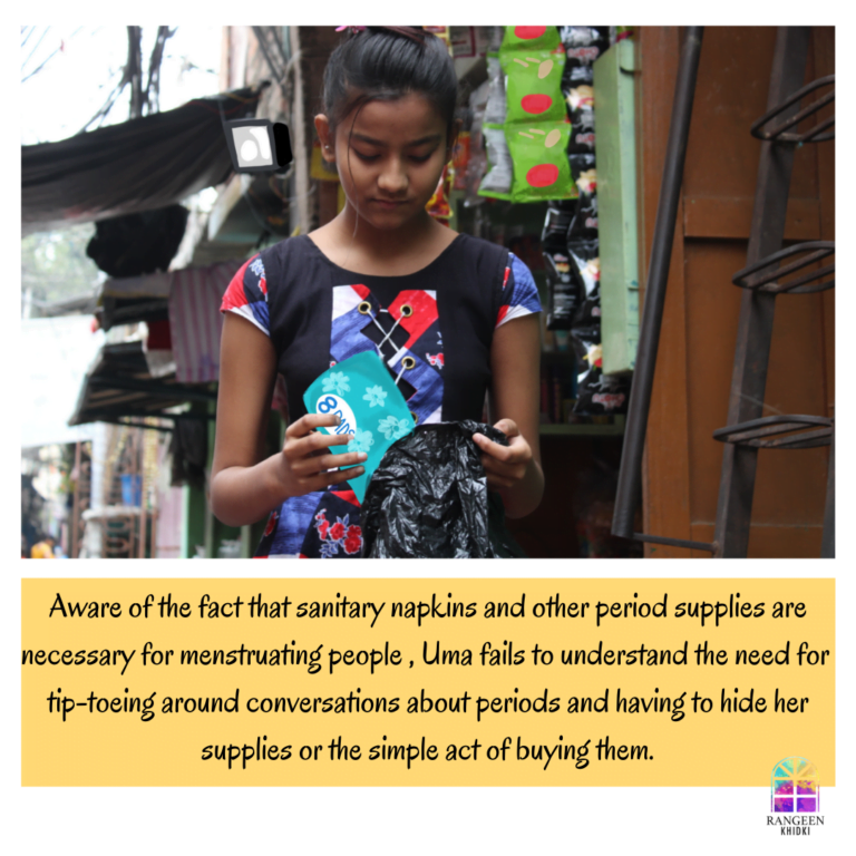 Young Uma is found questioning the stigma that our society normally associates with periods.